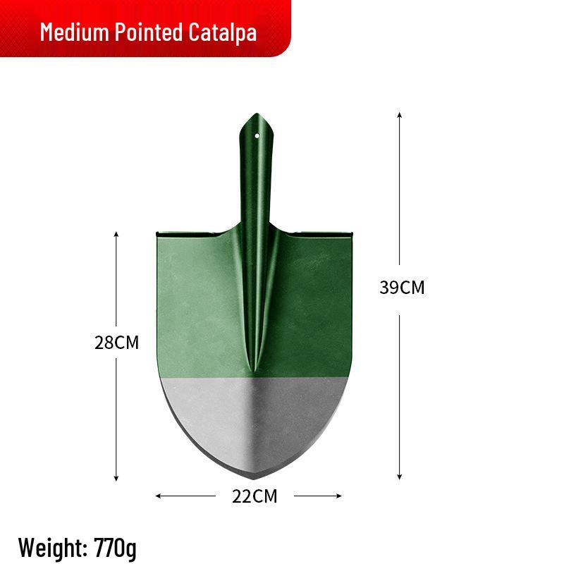Manganese Steel Gardening Shovel - Heavy-Duty Iron Square/Pointed Head for Planting & Digging