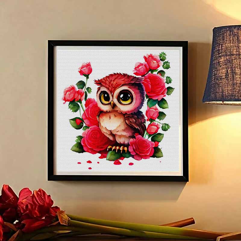 New Arrival 5D DIY Full Circle Diamond Painting "Painted Owl" Embroidery Cross Stitch Home Decor Gift