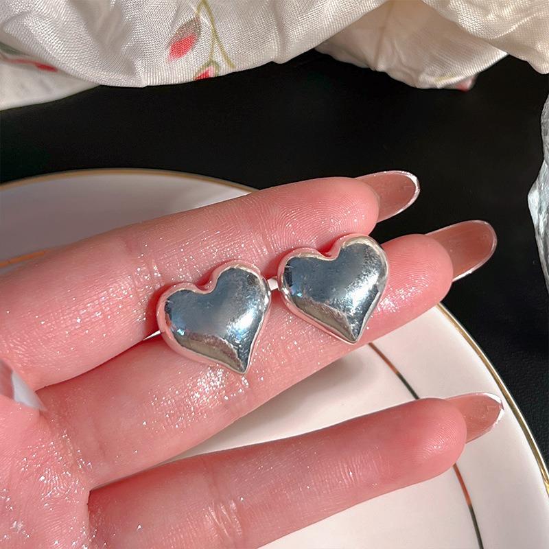 Gold Ring Earrings Women's Ear Buckles Light Luxury High-end Earrings Autumn and Winter Ring Earrings