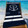 Nautical with Anchor and Rope Design Towel For Swim Yoga Gym Quick Drying Soft and Skin-friendly Beach Towels All-Season