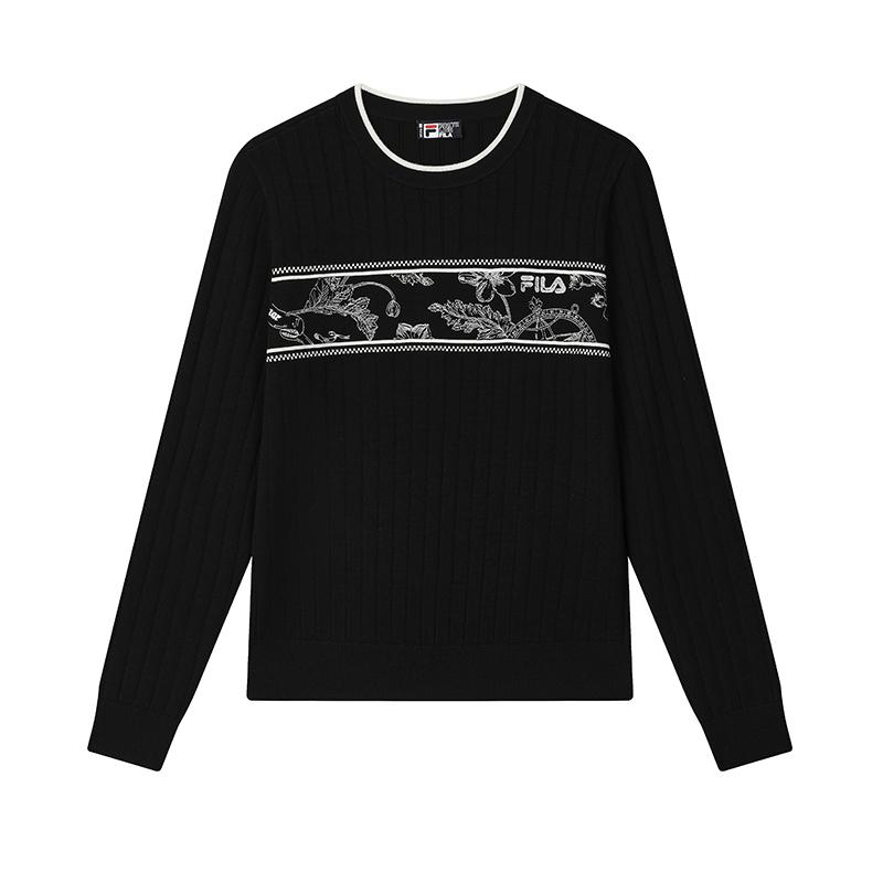 New FILA Lifestyle Knitwear Unisex Jet Black F11W518407F-BK
