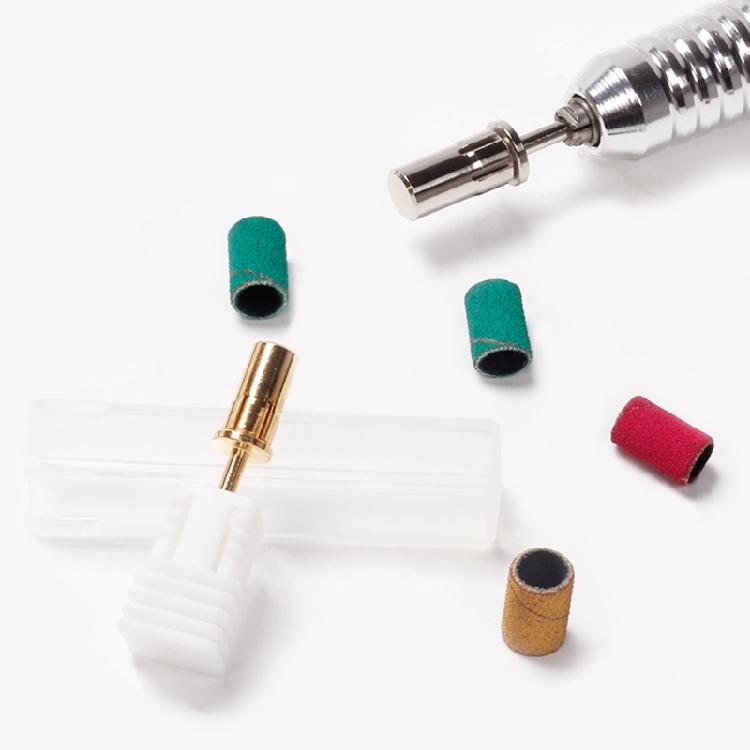 Mandrel Bit for Nails Small Mini Stainless Steel Mandrel Manicure Sandpaper Band