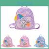 Sequin Bright Rabbit Pattern Backpack With Pu Fabric For Learning Schoolbag