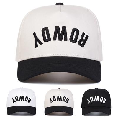 Unisex Rowdy Letter Embroidery Baseball Caps Outdoor Adjustable Spring And Autumn Casual Sunscreen Hat