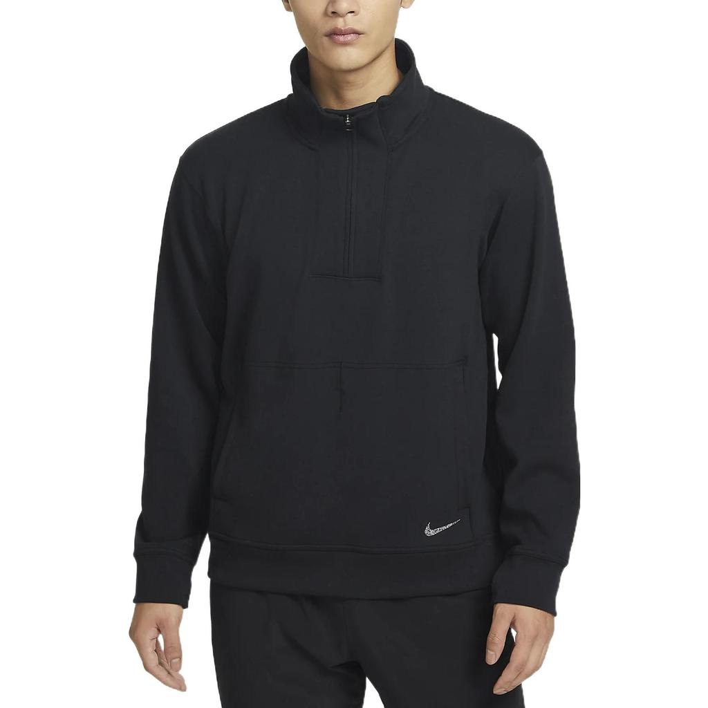 Nike Sweatshirts Men's Black Stand Collar Moderate Regular DQ6698-010