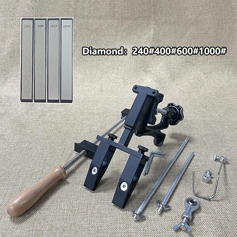Nouveau Design Affûteur de Couteaux Professionnel à Angle Fixe Apex Outils pour Couteaux de Cuisine Système d'Affûtage de Couteaux avec Jeu de Pierres Diamantées