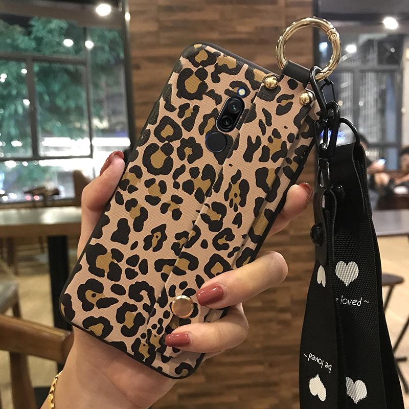Flower Anti-knock Phone Case For Xiaomi Redmi 8 Silicone Wristband Anti-dust Soft case Fashion Design Phone Holder Ring