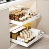 Modern Cabinet Organizer Expandable and Non-drilling Storage Box Combination Adjustable Classification Kitchenware Storage