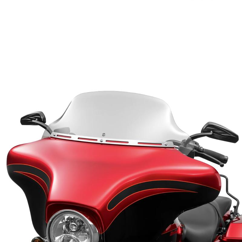 For Harley Electra Street Tri Glide 1996-2013 2014-UP Motorcycle Black Chrome Windshield Batwing Fairing CNC Trim Windscreen