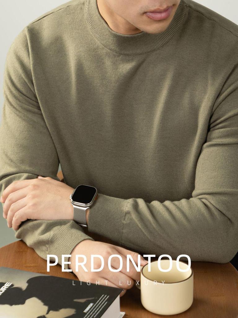 Men's Far-Infrared Self-Heating Sheep Modal Knitwear: Skin-Friendly, Anti-Pilling, Long-Sleeved Sweater for Autumn and Winter