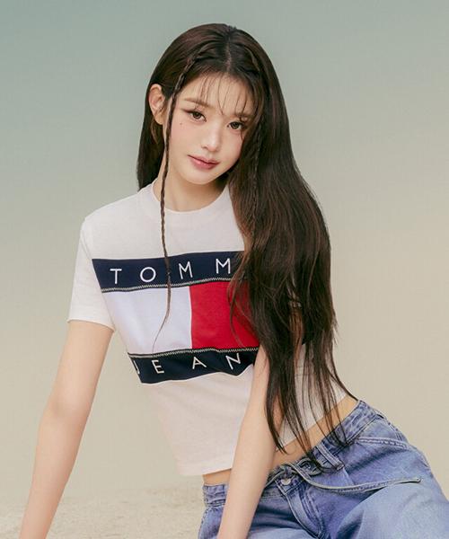 Tamijinseu Cotton Regular Flag T-Shirt (T32G6Tto15Twt1Ybh)