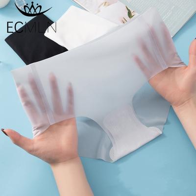 Damen Nahtlose Hipster No Show Unsichtbare Eisseide Stretch Unterwäsche Bikini Unterwäsche Panty Slips Knickers Unterwäsche Ultradünne Sommerunterwäsche