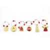 1 Set Christmas Wine Glass Decor Charms Party Cup Ring Table Decor Xmas Pendants Metal Ring Decor KTY