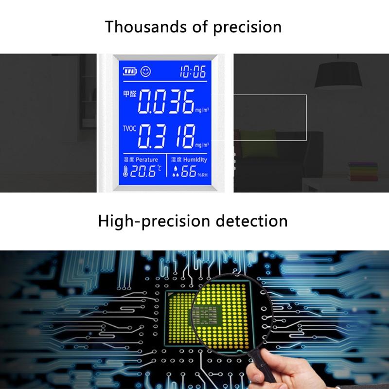 Excellent Air Quality Monitor Detector for TVOC HCHO Formaldehyde Detector Real for Time Data Recording
