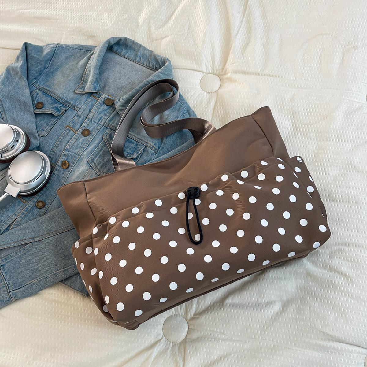 

Women Polka Dot Tote Bag Spring Large Capacity Casual Underarm Casual and Simple Shoulder Bag High Appearance Commuting Bag