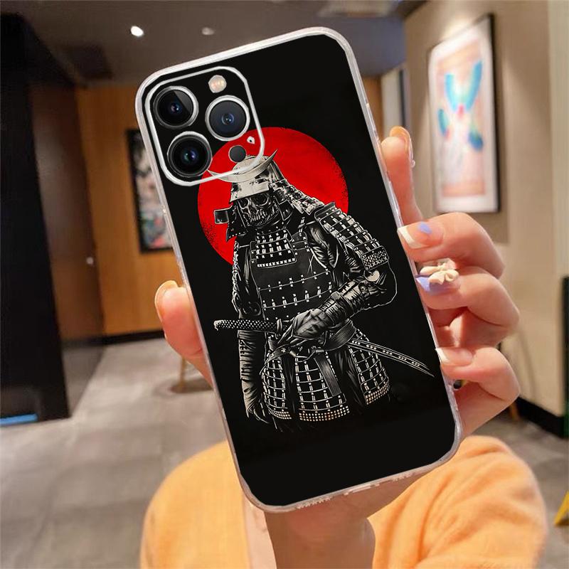 Phone Case For iphone 17 Air 17 16 Pro Max 15 14 13 Pro Max 15 16 Pro 15Plus Japanese samurai