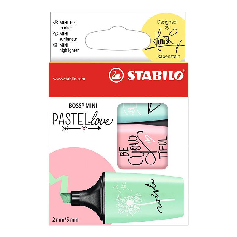 Маркер Stabilo Mini BOSS, Светлые макаронные цвета