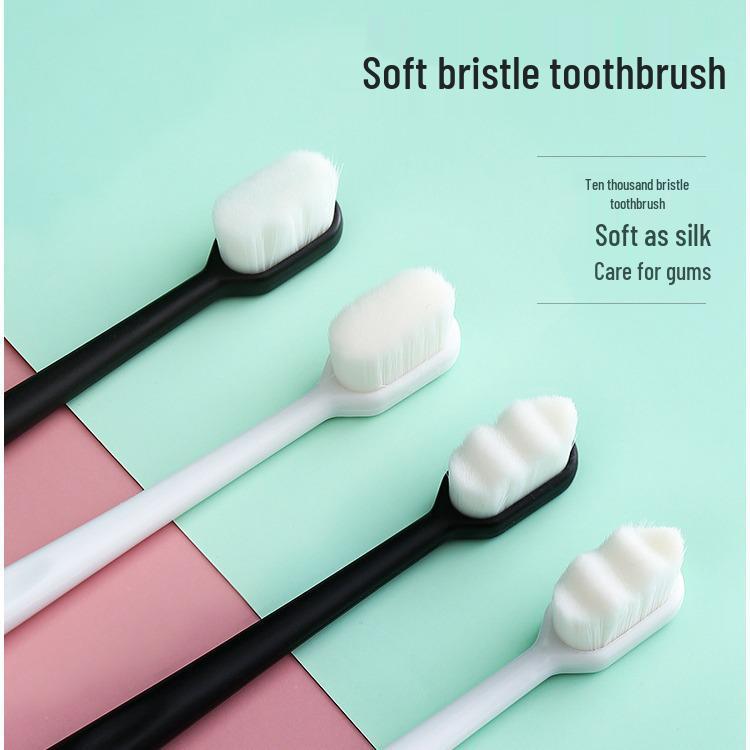 Japan Micro Nano Toothbrush: Ultra-Fine Soft Bristles for Pregnant Women & Postpartum Care, with Tongue Scraper