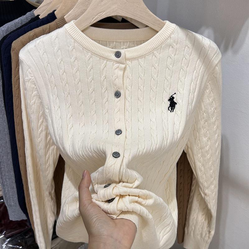 

Женский осенне-зимний кардиган с длинным рукавом, круглым вырезом, знаком маленькой лошадки, мягкий, дышащий, свободного кроя one size