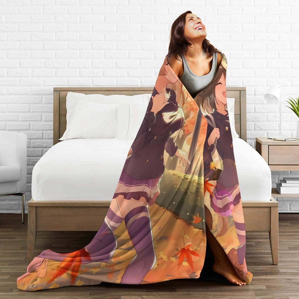 Uma Musume Pretty Derby Anime Decke Weiche Warme Muster Plüsch Überwurfdecke Für Sofa Stuhl Camping Flanell Tagesdecke Bettüberwurf