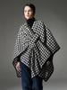 Winter Scarf Women Layers Poncho Elegant Black White Houndstooth Wraps Shawl Scarve Capa Para Mujer Pashmina Cloak High Quality