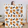 Coperta Zucca Horror di Halloween – Morbido Plaid in Pile di Flanella per Divano, Letto, Riposo & Decorazione di Halloween