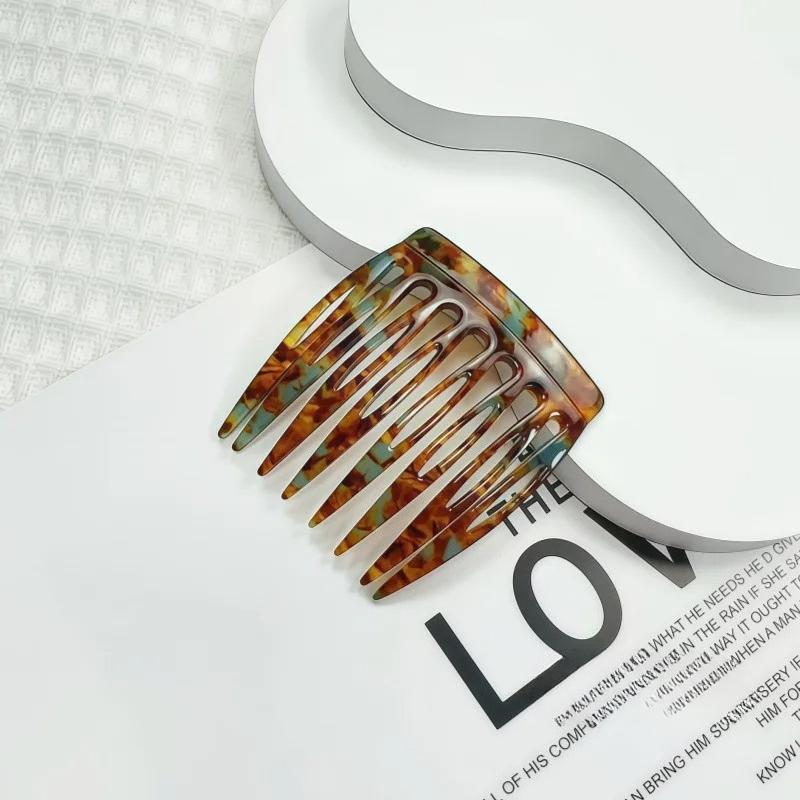 French Style Small Hair Comb Clip Simple Acetic Acid Hair Styling Accessories for Women Girls Tangle-free Broken Hair Fixed Clip