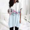 Women's Hoodies Casual Short Sleeve Shirts Fashion Print Tunic Tops With Pockets