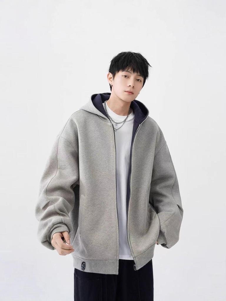 Unisex Retro Corridor Hoodie - Trendy Color Block Spring/Autumn Jacket