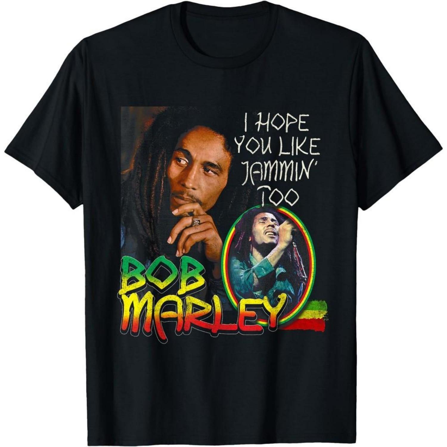 

Bob Marley Jammin T-Shirt I Hope You Like Jammin Too Shirt Gift For Fans Unisex T-Shirt S чёрный