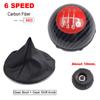 For Fiat 500 500C 2007 - 2018 5 6 Speed Gear Shift Knob Sitck Head Leather Gloss Black Cap Replacement