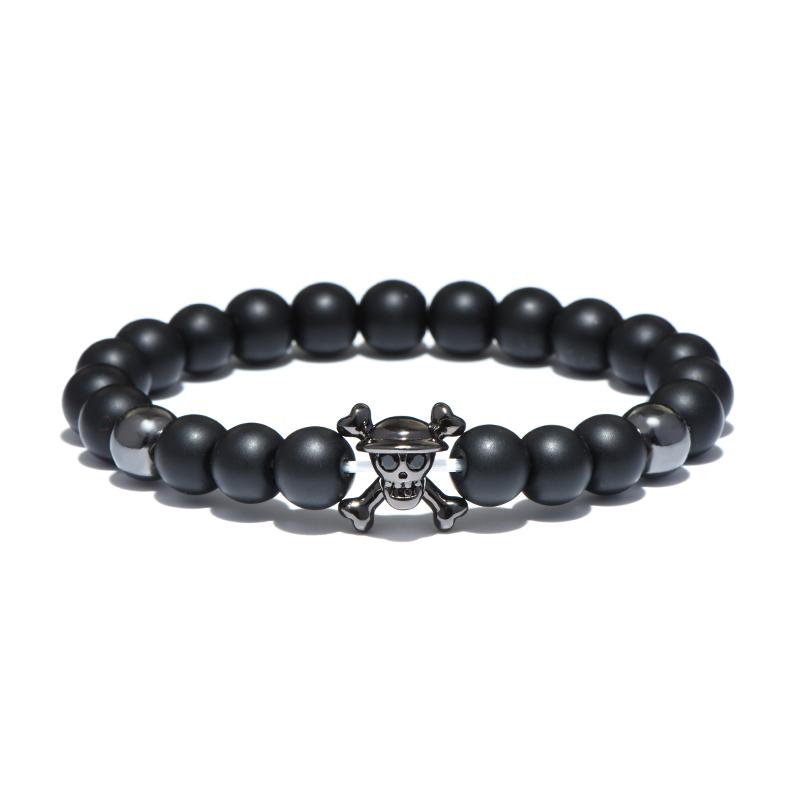 100% Natural Volcanic Lava Bracelet Homme Black Zirconia Braclet Cross Braslet Hematite Brazalete Bileklik Gift For Boyfriend