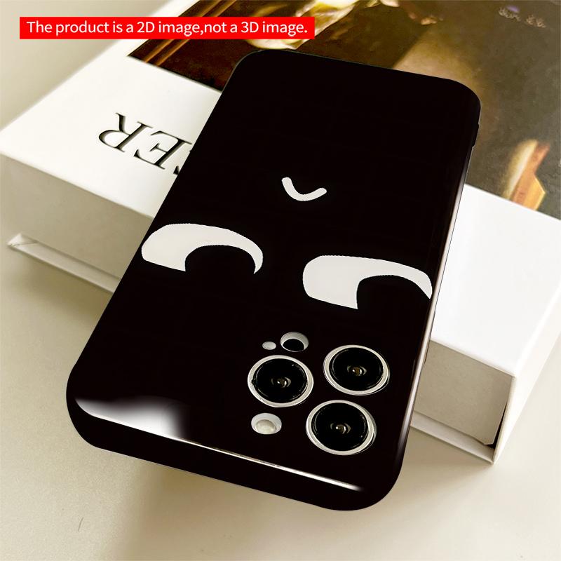 2DFlat **Minimalist Face Design Phone Case** All inclusive film hard iPhone case, compatible with iPhone 18 Pro Max 17 16 15 14 13 12 11