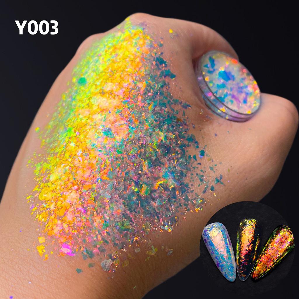 Reflective Glitter Nail Powder Sequins Crystal Pigment Dip Chrome Powder Nail DIY Dust Nail Supplies Decoration
