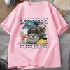 Funny Lactose Intolerant Funny Cat Meme Print TShirt Women Retro Fashion Short Sleeve Tshirts Casual Summer Women Unisex Clothing