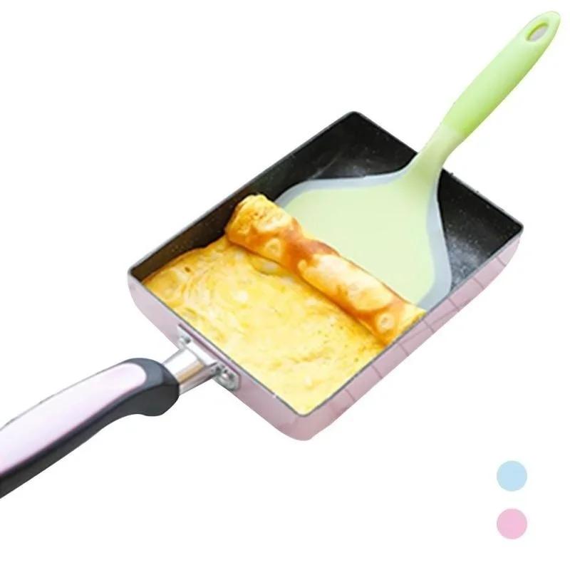 Japansk stil Jade Stekepanne Stekte egg Firkantet Non-stick Flatbunnet Røykfri Kokeplate Induksjon Gass Universell Biff Kokekar