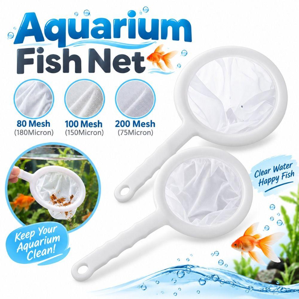 Plastic Frame Fish Tank Net Long Handle Aquarium Strainer New Shrimp Net Shrimp Catching