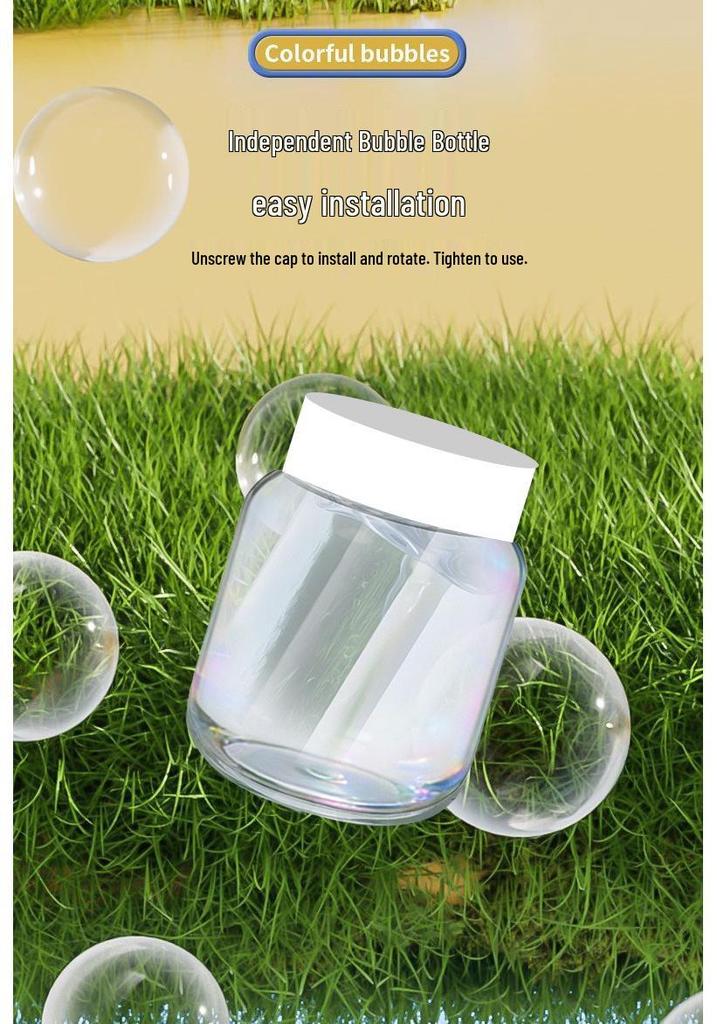 Automatic Windmill Bubble Blower Toy with Handheld Multi-Hole Wand