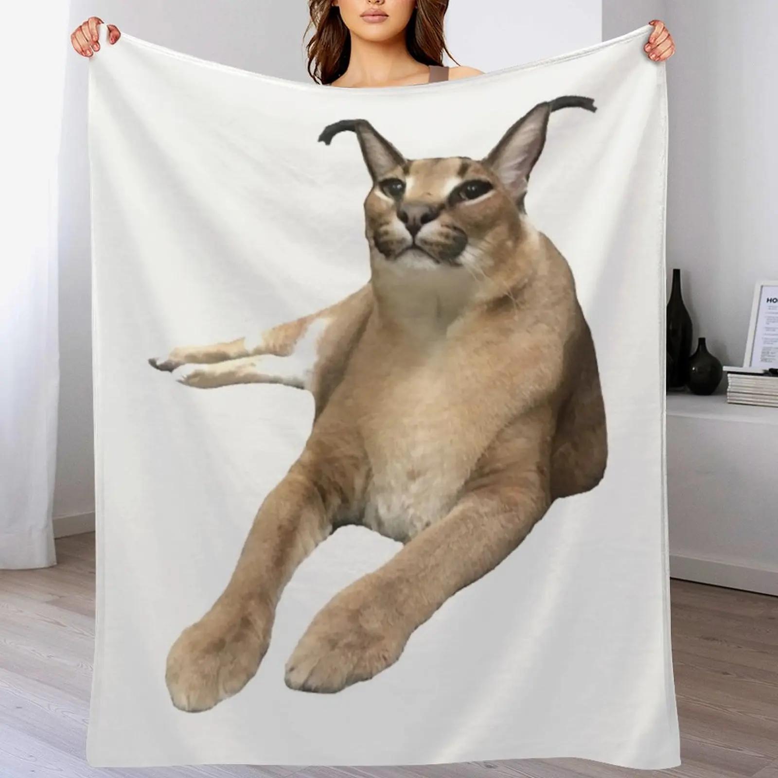 

Big Floppa Throw Blanket Flannel Fleece Soft Warm Throw Blanket 102x76cm(40x30in)