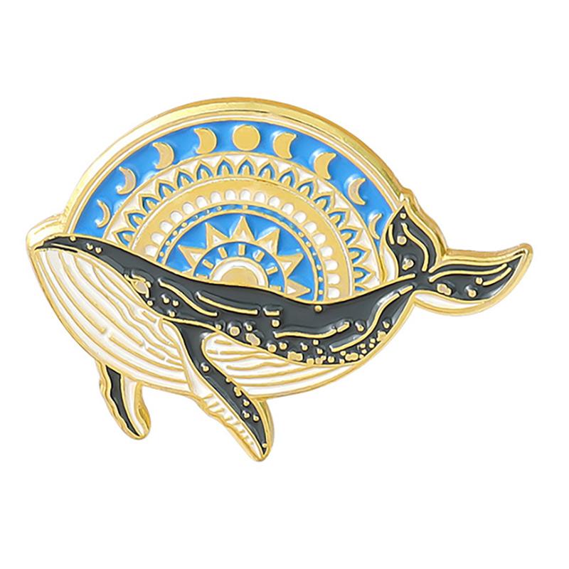 Whale Brooch Marine Animal Brooch Save Ocean Save Whale Enamel Clothing Accessories Backpack Brooch Badge Lapel Pins
