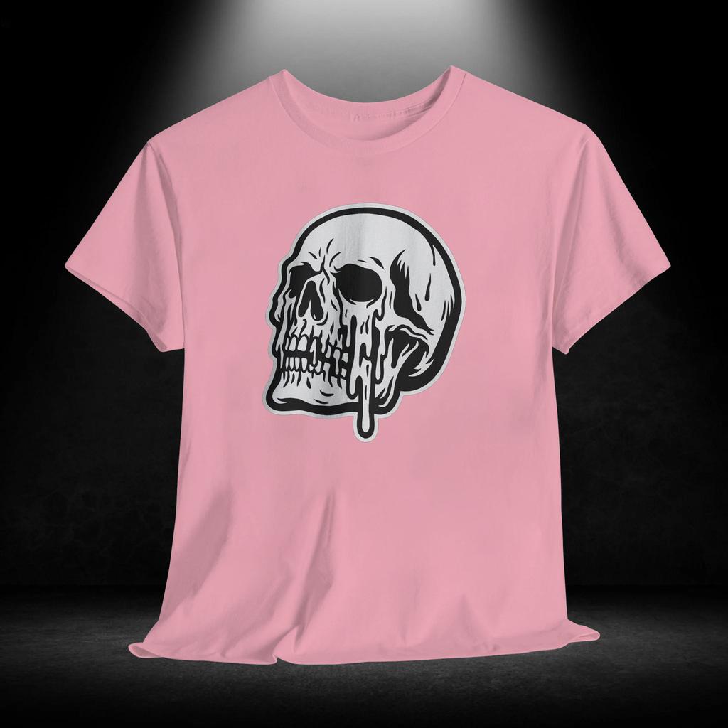 Drippy Skull Tshirt Summer Mens Tracksuit Harajuku Pullovers Roundneck Shortsleeved Tops Cotton Sweatshirt Casual Sportswear