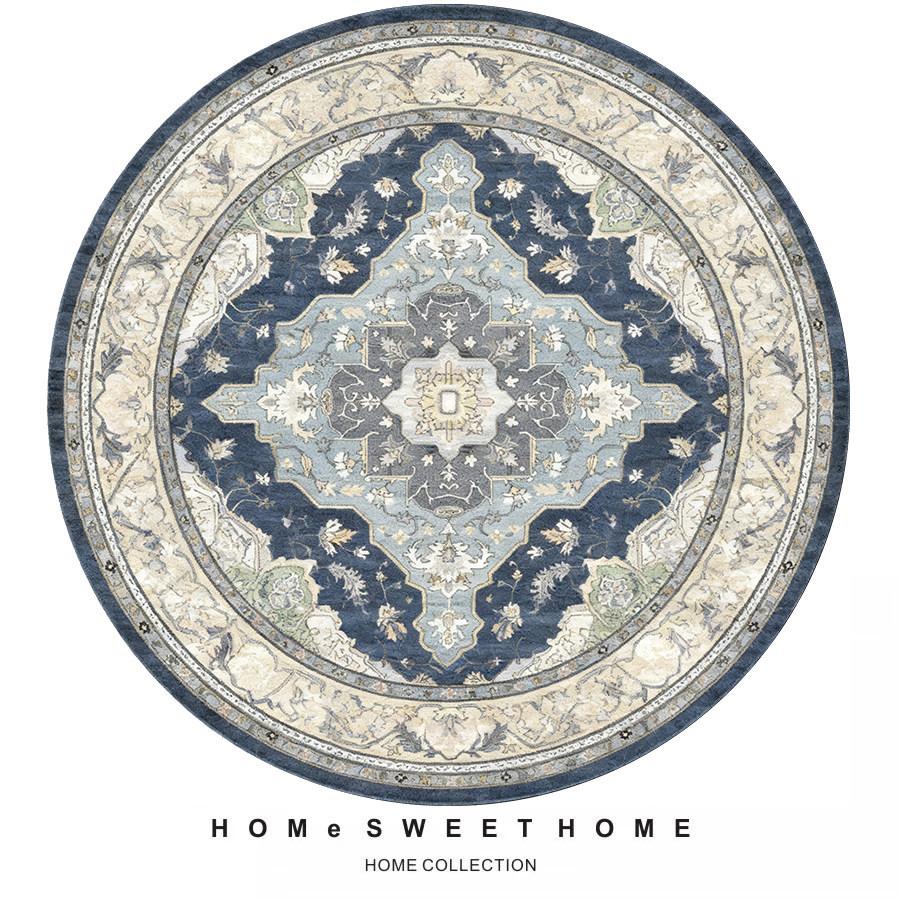 Persian Ethnic Style Round Living Room Carpet Water Absorption NonSlip Cold Blanket DirtResistant And Easy To Take Care Of Carpet Crystal Velvet