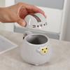 Strictly Selected Fat Cat Cup Gray Cup with Lid Fat Cat Ceramic Mug Cartoon Chinchilla Water Cup Cat Cup
