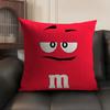Cute Funny Art M-M&M'S Cushion Cover Summer Breathable Linen Organic Fabric Double-Sided Printing Sofa Pillow Case Home Decor