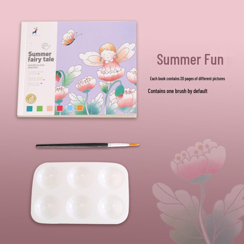 Creative Watercolor Cartoon Graffiti Book: Children's Drawing with Built-in Paint and Gouache Paper