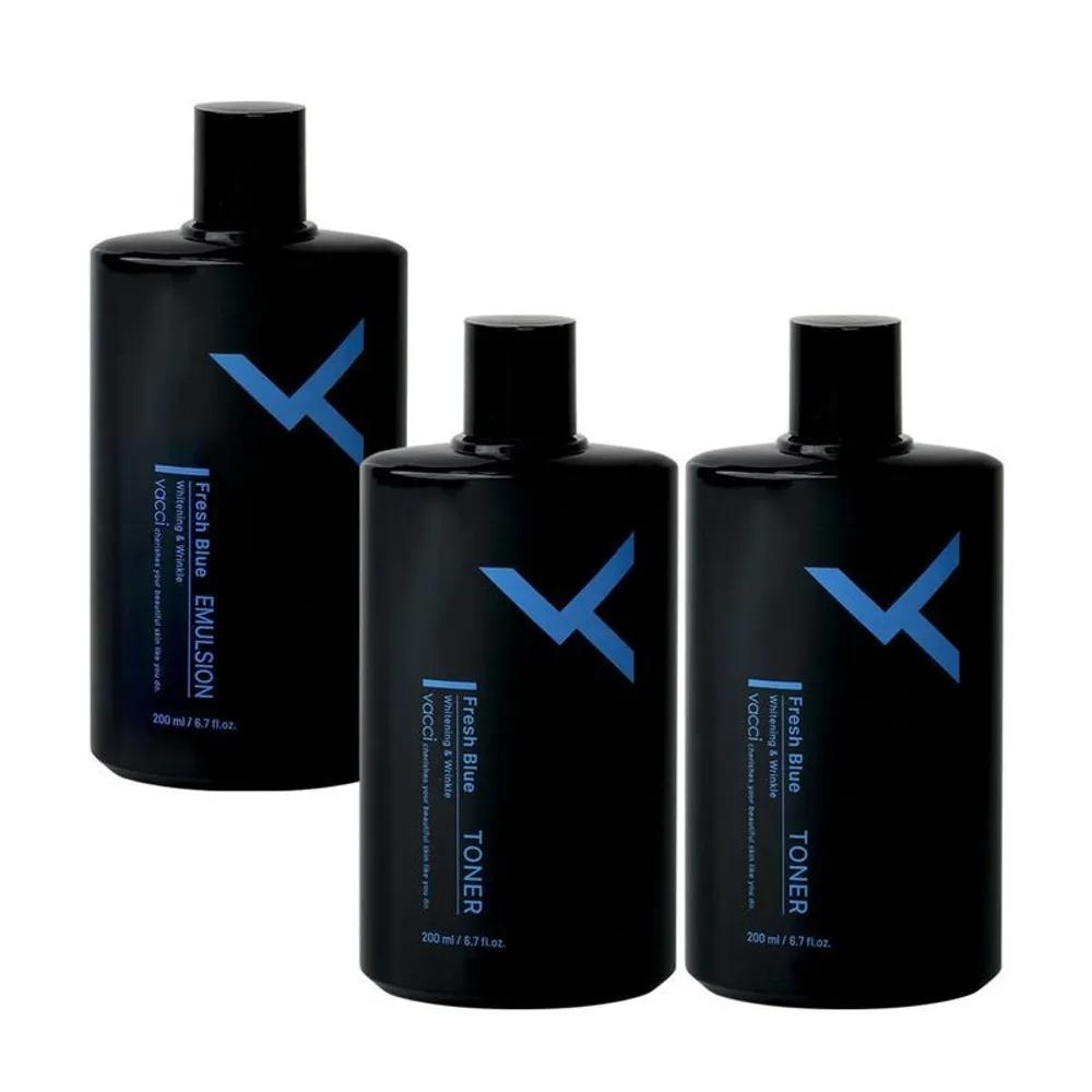 VACCI Homme Fresh Blue 3-Piece Single Item Set (Toner 2 + Emulsion 1)