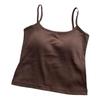 Korean Style Spicy Girl Cami Tank Top with Chest Pad and Beautiful Back Design - Women's Inner and Outer Wear