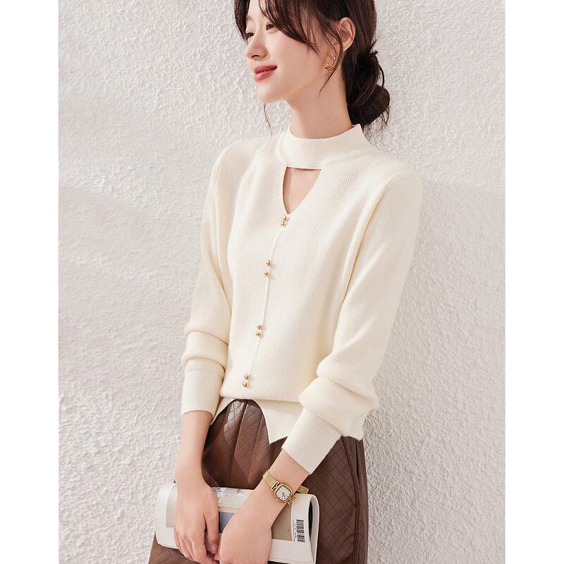 Sisui Nianhua Women's Elegant Long-Sleeve Knit Sweater