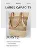 2025 Trendy Straw Woven Women's Beach Bag - Handmade, Large Capacity with Tassel Pendant Shoulder Strap