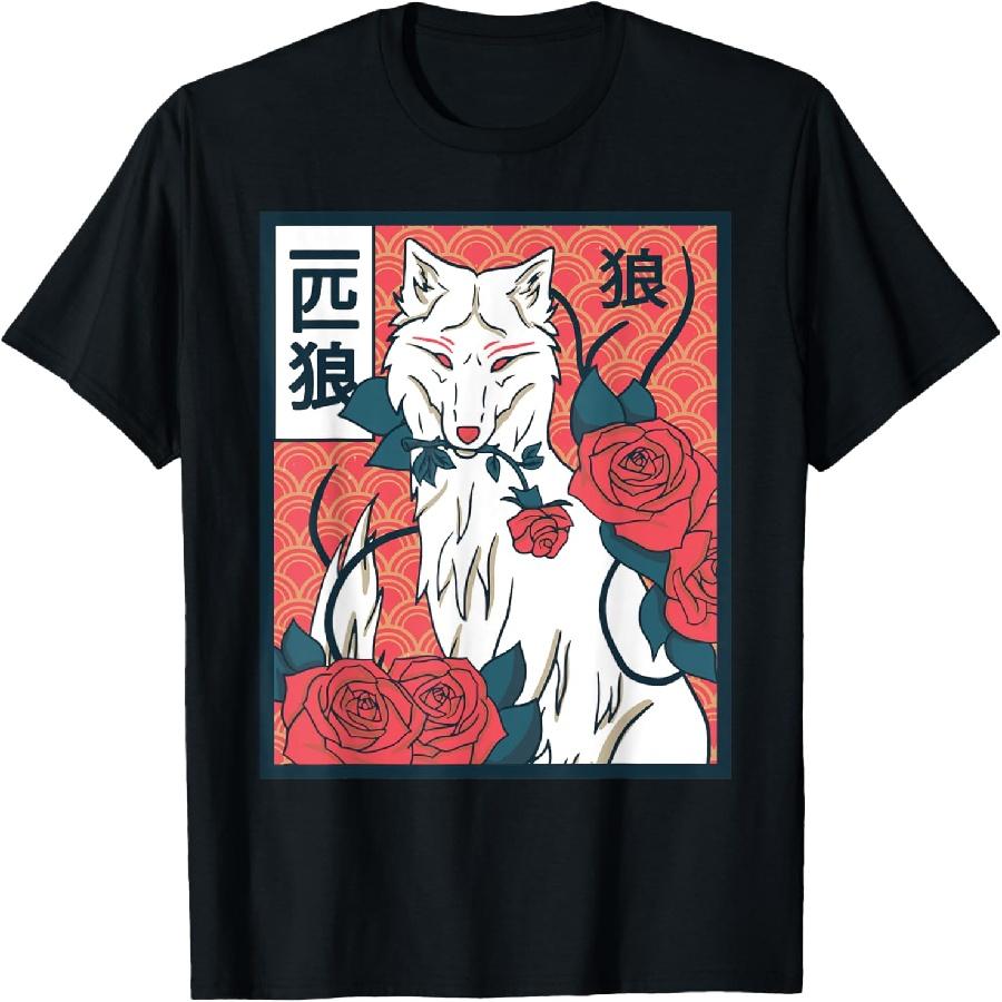 

Vintage Ancient Japanese Art - Classic Retro Japanese Wolf T-Shirt XXXXXL чорний